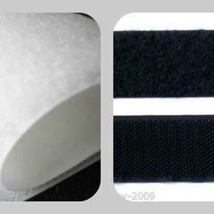Hook and Loop Sew On 50 mm Black Or White - Sold By The Metre