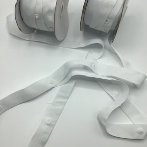 White Popper Tape/ Duvet Press Stud Tape