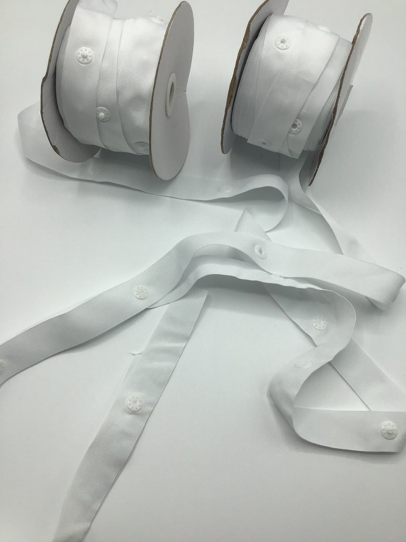 White Popper Tape/ Duvet Press Stud Tape Etsy