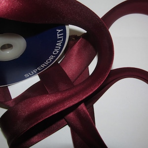 Qualité supérieure biais Satin Bordeaux Cour 25 rouleaux 25 mm (1" de large)