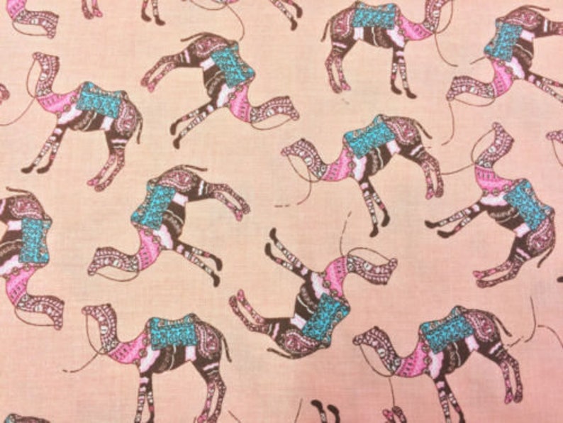 Jane Makower Cotton Dress Fabrics \u2013 The Wildlife /& Out Of Africa Collections Camel Train N20