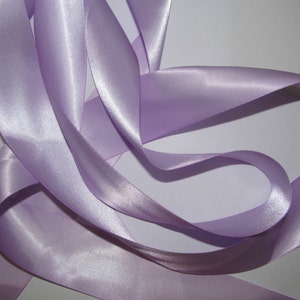 Lilac Quality Double Satin Ribbon 3mm Wide X 3 Metres