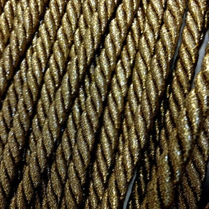 Bronze Gold Twisted Lurex 8 mm Cord
