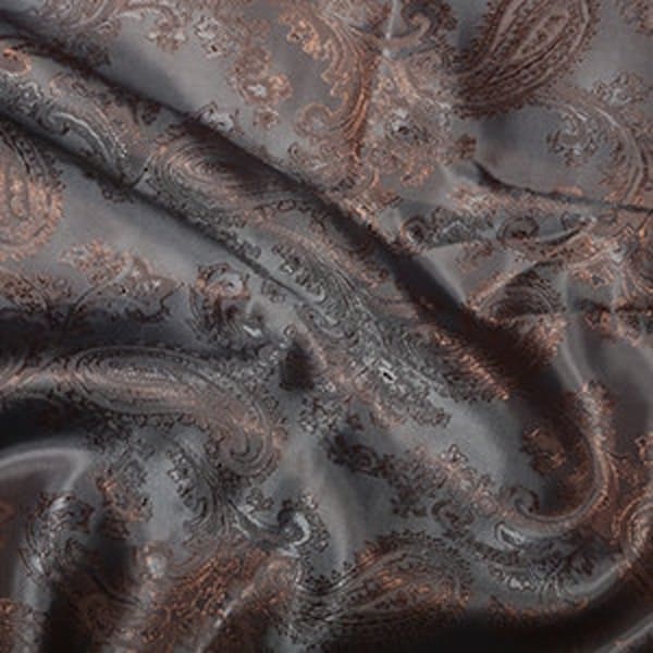 Bronze (04) Paisley Dress Lining Fabric  Quality Jacket & Dress Lining Material 150cm Wide