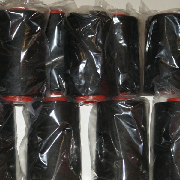 Black Overlocking Sewing Machine Polyester Thread Four 5000 yard Cones