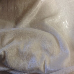 Ivory Crushed Velvet Fabric Craft Stretch Velour 150 cm Wide
