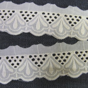 1.5&quot; Cream Embroidery Anglaise Lace Trim