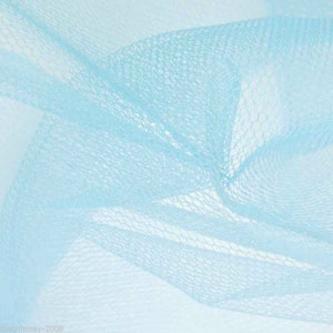 Tulle Netting Dress Fabric 140cm Wide 30 Colour Range - Powder Blue