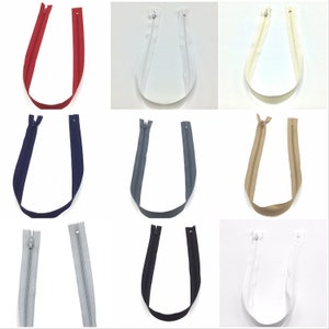 Closed End Nylon Zips Autolock  7-22 inch Mixed Colours Single Zip