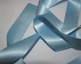 Sky Blue Quality Double Satin Ribbon 3mm Wide X 3 Metres