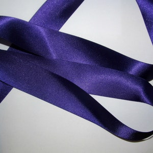 Purple Quality Double Satin Ribbon 3mm Wide X 3 Metres