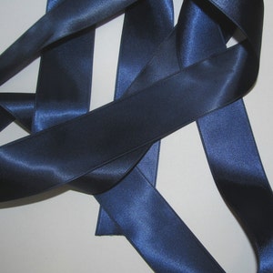 Navy Blue Quality Double Satin Ribbon 3mm Wide X 3 Metres