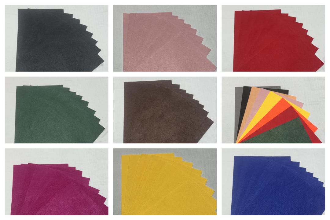 Polyester Squres Polyester Felt Squares Soft Feel - 100 % Polyester X 8 Sheets per ...