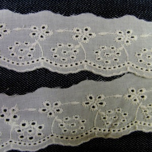 2&quot; Cream Embroidery Anglaise Lace Trim