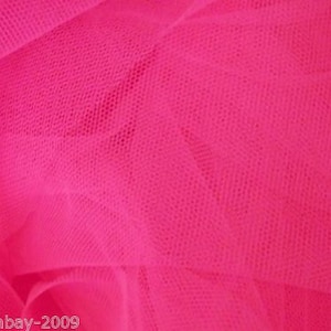 Tulle Netting Dress Fabric 140cm Wide 30 Colour Range - Flo Cerise