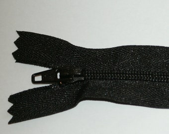 Alta qualità 7"(17,5 cm) chiuso fine lampo in Nylon - nero