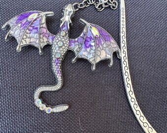 Purple and Silver Dragon Bookmark