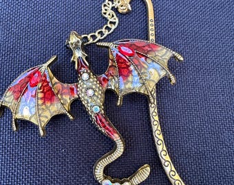 Red and Gold Dragon Bookmark
