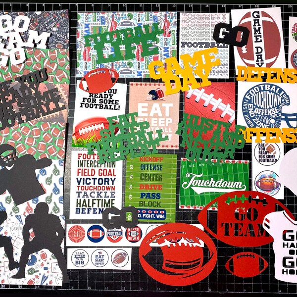Football Scrapbook Pages - Etsy