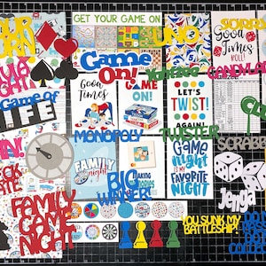 Family Game Night Scrapbook Kit Scrapbook Paper, Project Life, Planner  Stickers, Die Cuts, Monopoly, Scrabble, Board Games, Twister, Clue 