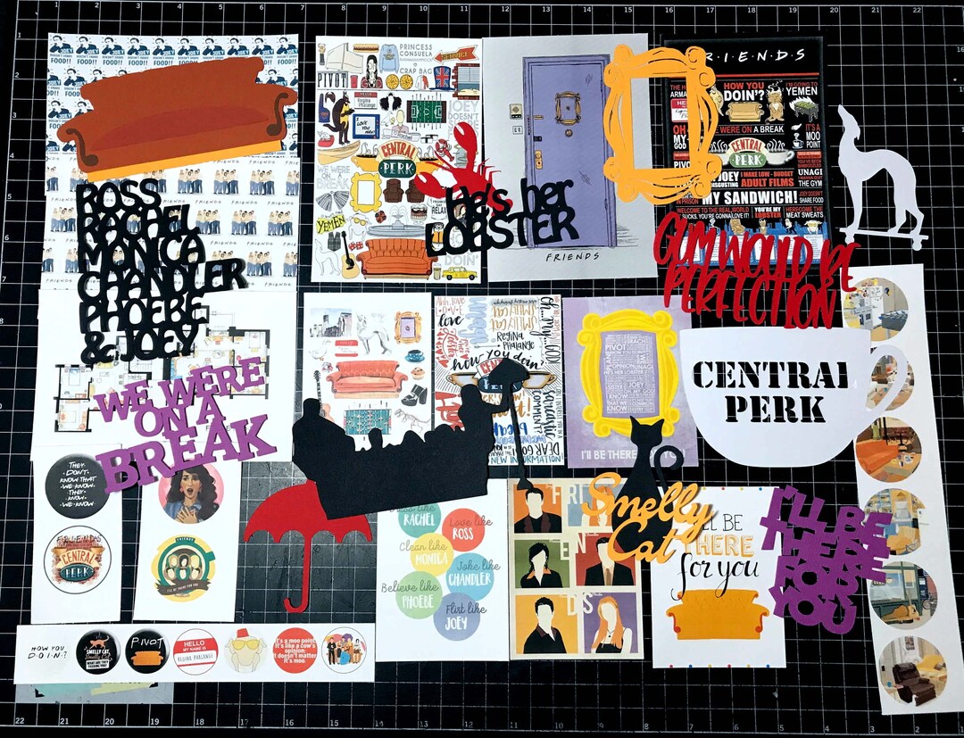 FRIENDS Scrapbook Kit. Friends TV Show Scrapbook Kit, Scrapbook Paper
