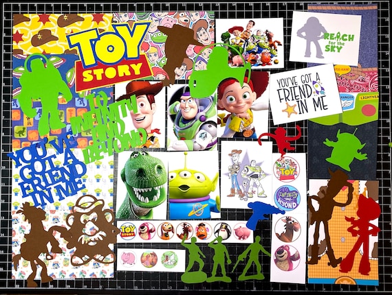 TOY STORY Scrapbook kit!! Disney Scrapbook, Pixar Buzz Lightyear Woody  Jessie, Project Life, Scrapbook Paper, Die Cuts, planner stickers