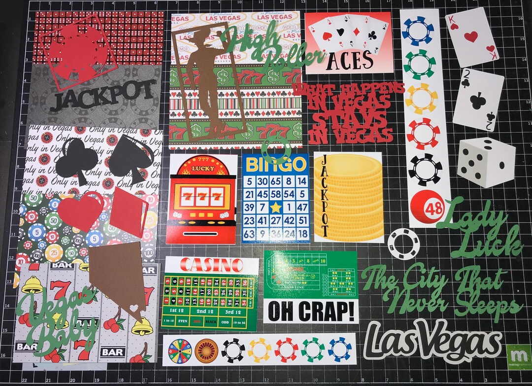 Las Vegas Scrapbook Kit Die Cuts, Project Life, Scrapbook Paper