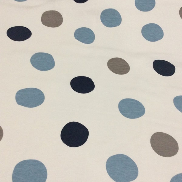 1 yd. Pop Dots Stormy || Birch Organic Knit Fabric || Mod Basics 3 Collection