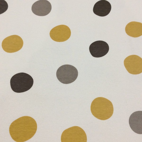 1 yd Pop Dots Golden II Birch Organic Knit Fabric II Mod Basics 3 Collection