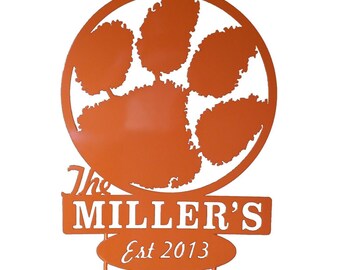 Clemson Metal Art Etsy