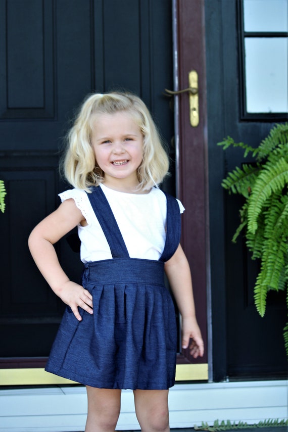little girl suspender dress