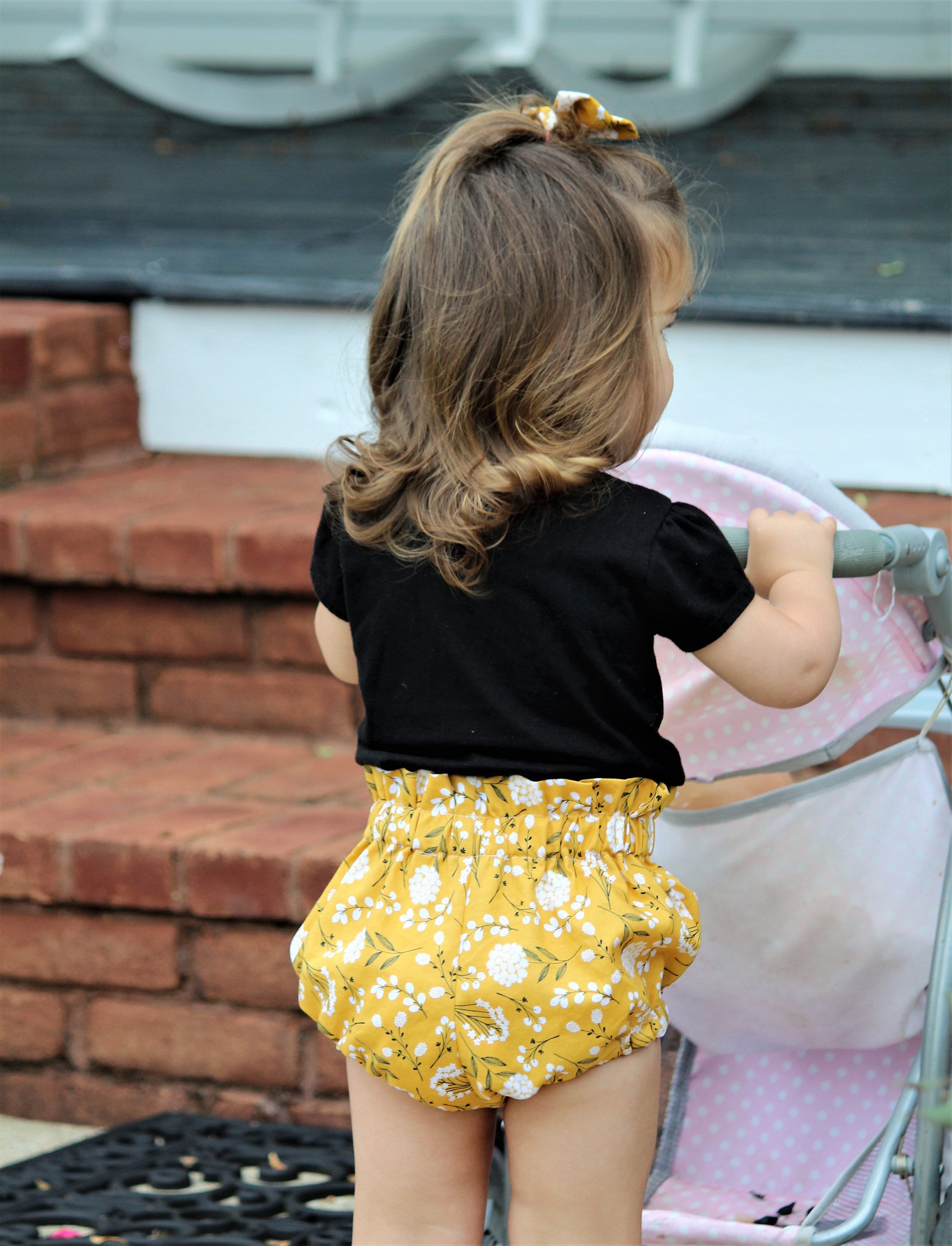 Baby Bloomers Little Girls Bloomers Yellow Floral Bloomers Etsy