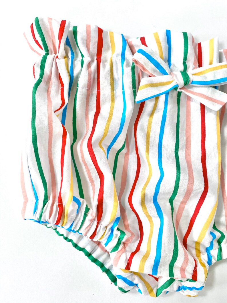Little Girls Baby Bloomers Rainbow Striped Baby Bloomers Etsy
