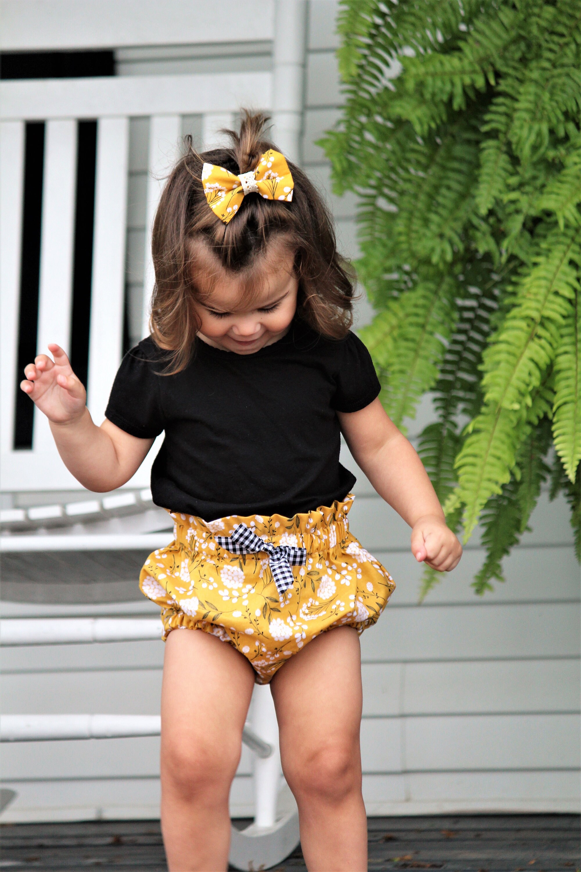 Baby Bloomers Little Girls Bloomers Yellow Floral Bloomers Etsy