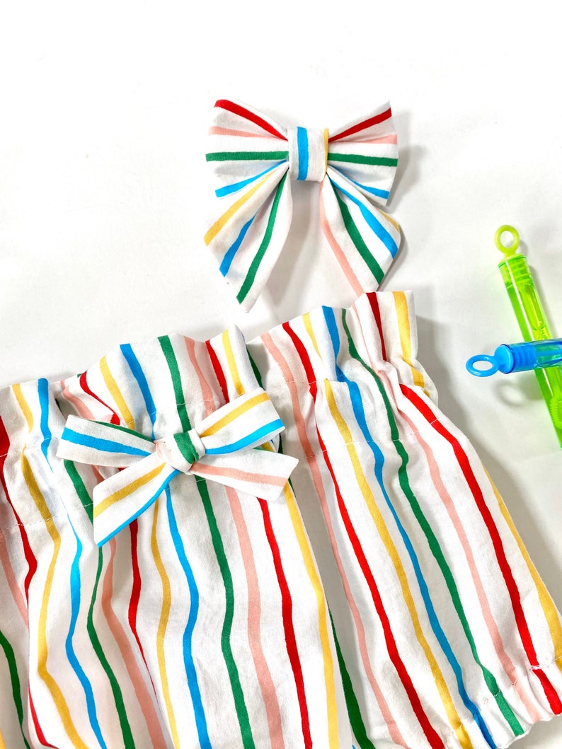 Little Girls Baby Bloomers Rainbow Striped Baby Bloomers Etsy