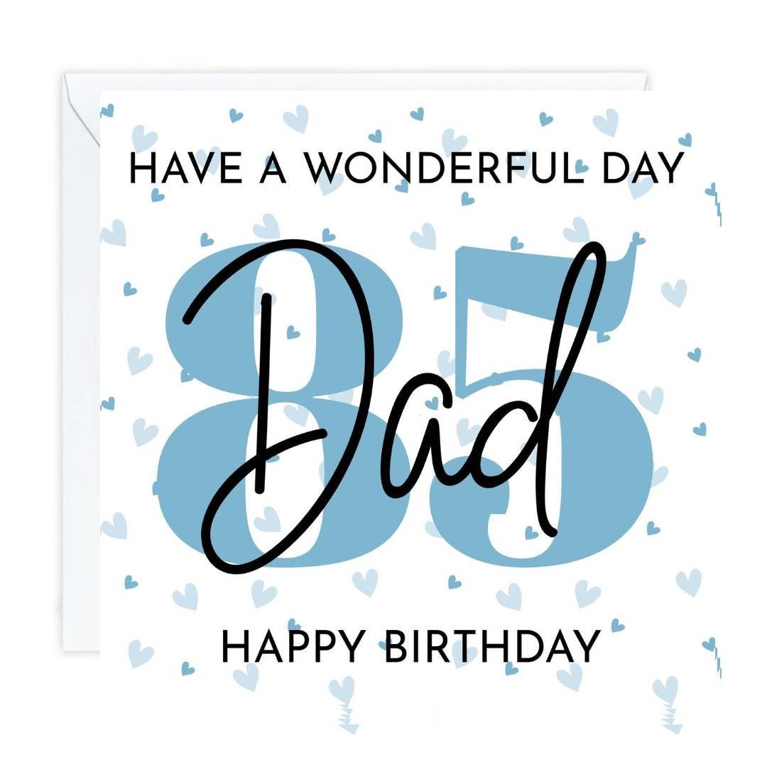Happy 85th 85 Birthday Card Dad Cute supplied With Envelope - Etsy