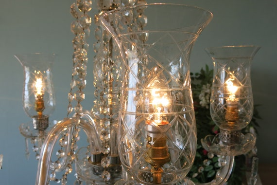 Crystal chandelier top with shades