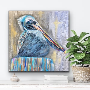 Pelican Art | Beach Decor | Coastal Wall Art |