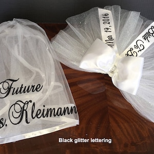 Bachelorette Booty Veil (Bikini Veil),  Buy individually or as a SET.PERSONALIZED by ValsVeils