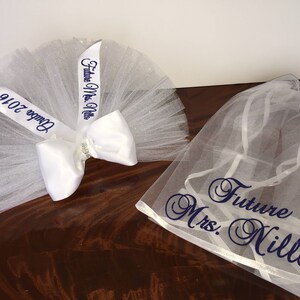 Bachelorette Booty Veil and Hair Veil Set -  PERSONALIZED