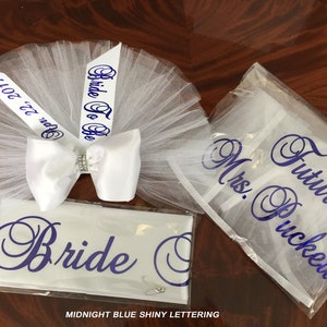 Bachelorette Bikini (Booty) Veil. Purchase individually or as a set! PERSONALIZED  by Val&#39;s Veils