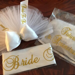 Bachelorette Blinged out sash, Bridal Shower BLINGED OUT SASH, - Buy individually or as a Set image 5