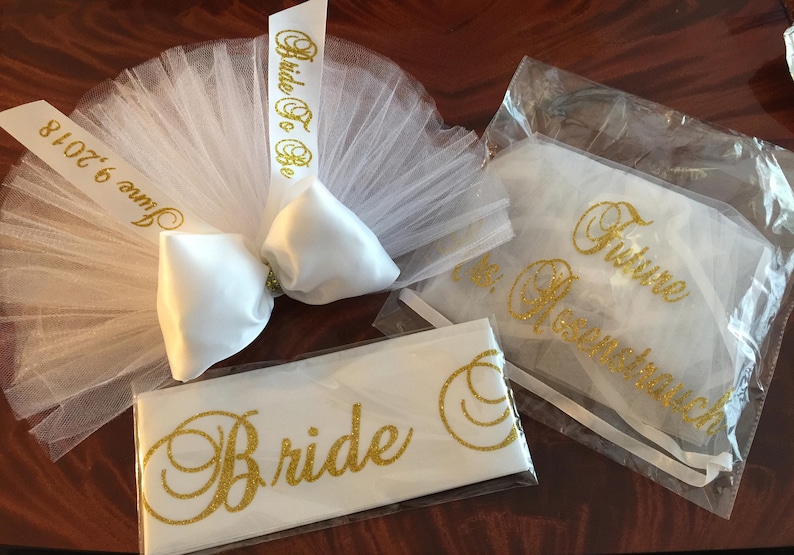 Bachelorette Blinged out sash, Bridal Shower BLINGED OUT SASH, - Buy individually or as a Set image 5