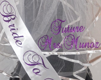 Bachelorette Party Veil, Bride To Be Veil,  - Sold Individually or as a set