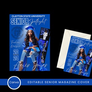 Grad Canva Senior Magazine Template 2024