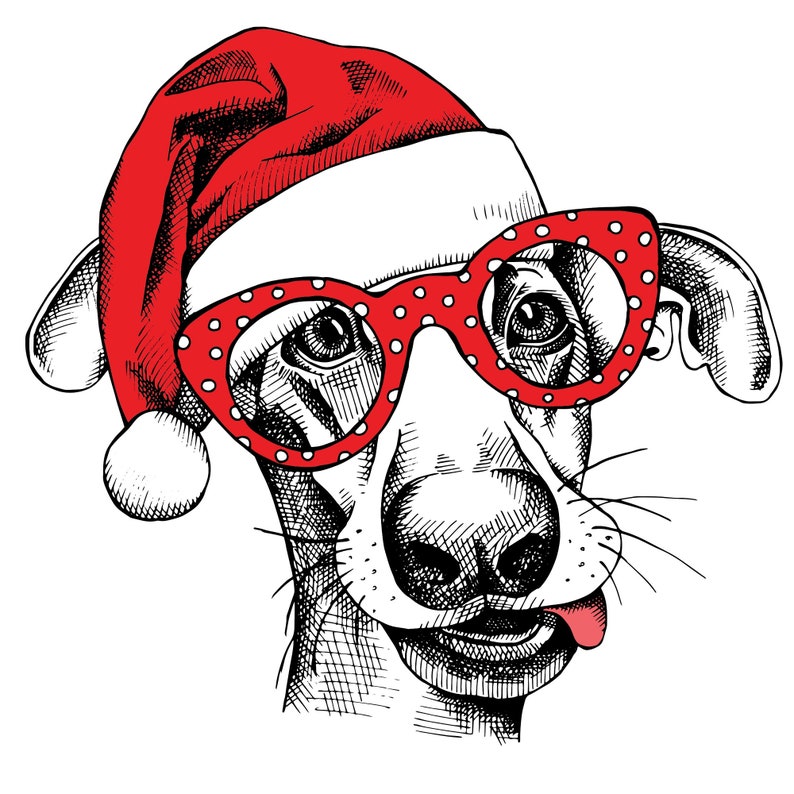 Christmas Dog 1 PNG/SVG Christmas Design Digital Download | Etsy
