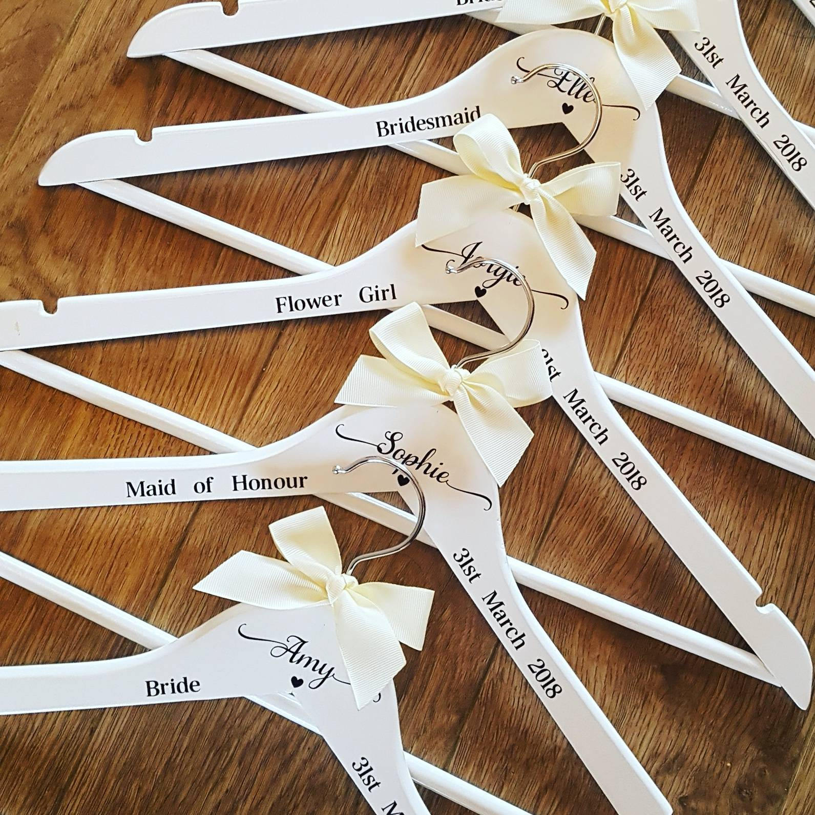 Personalised Wedding Coat Hangers Clothes Hangers White Etsy UK