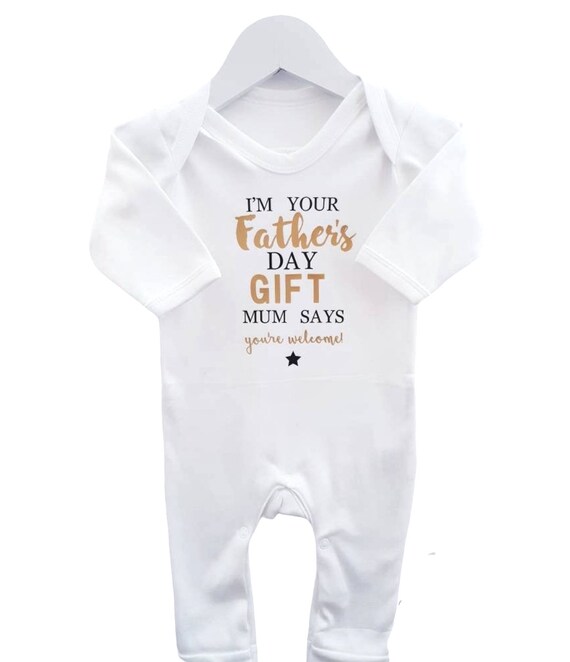Daddy's First Father's Day Baby Grow, Sleep Suit, I'm Your Father's Day  Gift, Mum Says You're Welcome, Gift For Daddy, Newborn