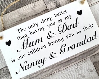 Mom and Dad Sign - Etsy UK