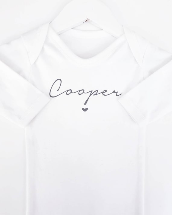 etsy personalised baby grow